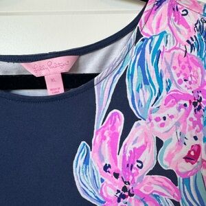Lilly Pulitzer Floral Dress - Navy and Pink